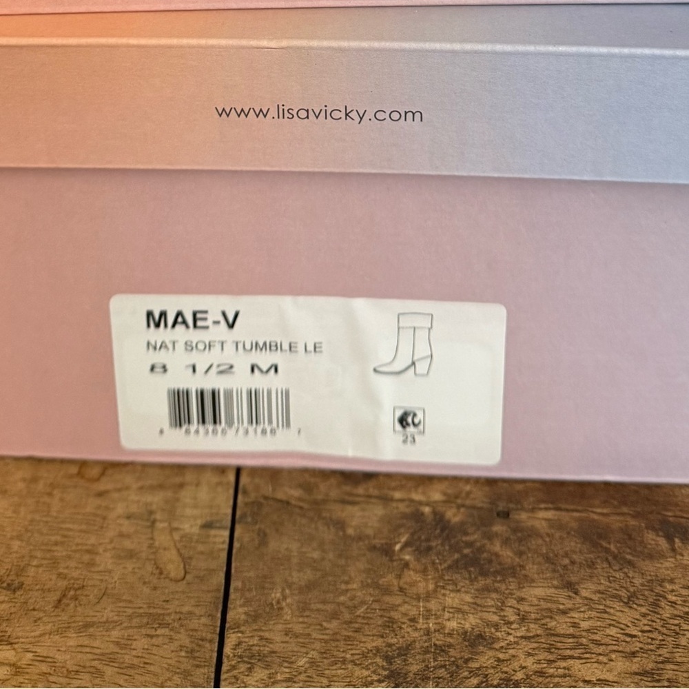 Lisa Vicky Cream Mae-V Soft Tumble Leather Boots NIB. Size 8.5 - Picture 5 of 5